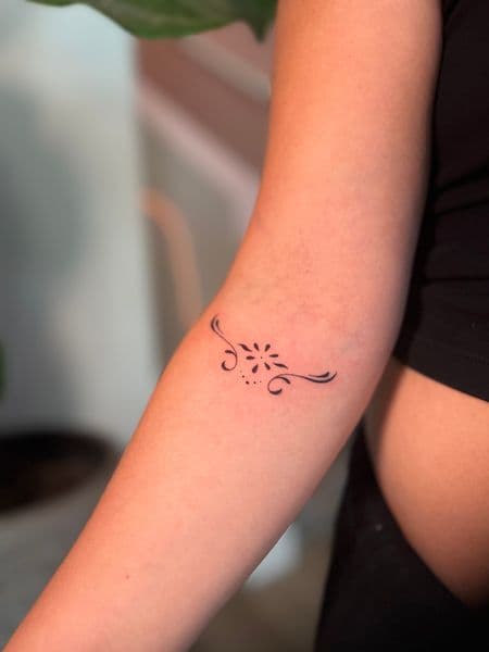Fine Line + Minimalist flower tattoo on Forearm by cozinks on TattMe