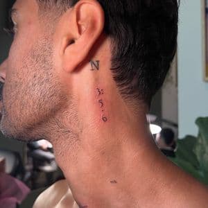 Fine Line Script tattoo on Neck (Side) by cozinks on TattMe
