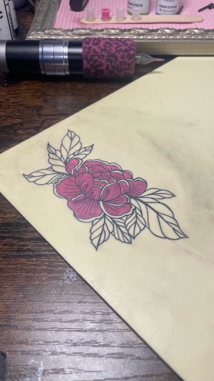 Floral + Color flower tattoo by TATSBYLANIE on TattMe