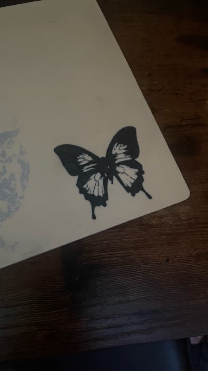 Black-work + Illustrative butterfly tattoo by TATSBYLANIE on TattMe