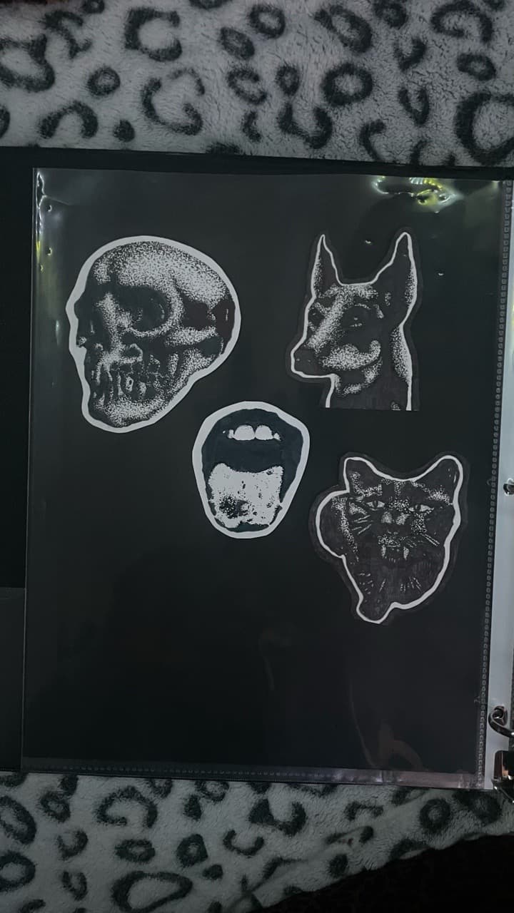 Dot-work + Black-work skull tattoo by TATSBYLANIE on TattMe