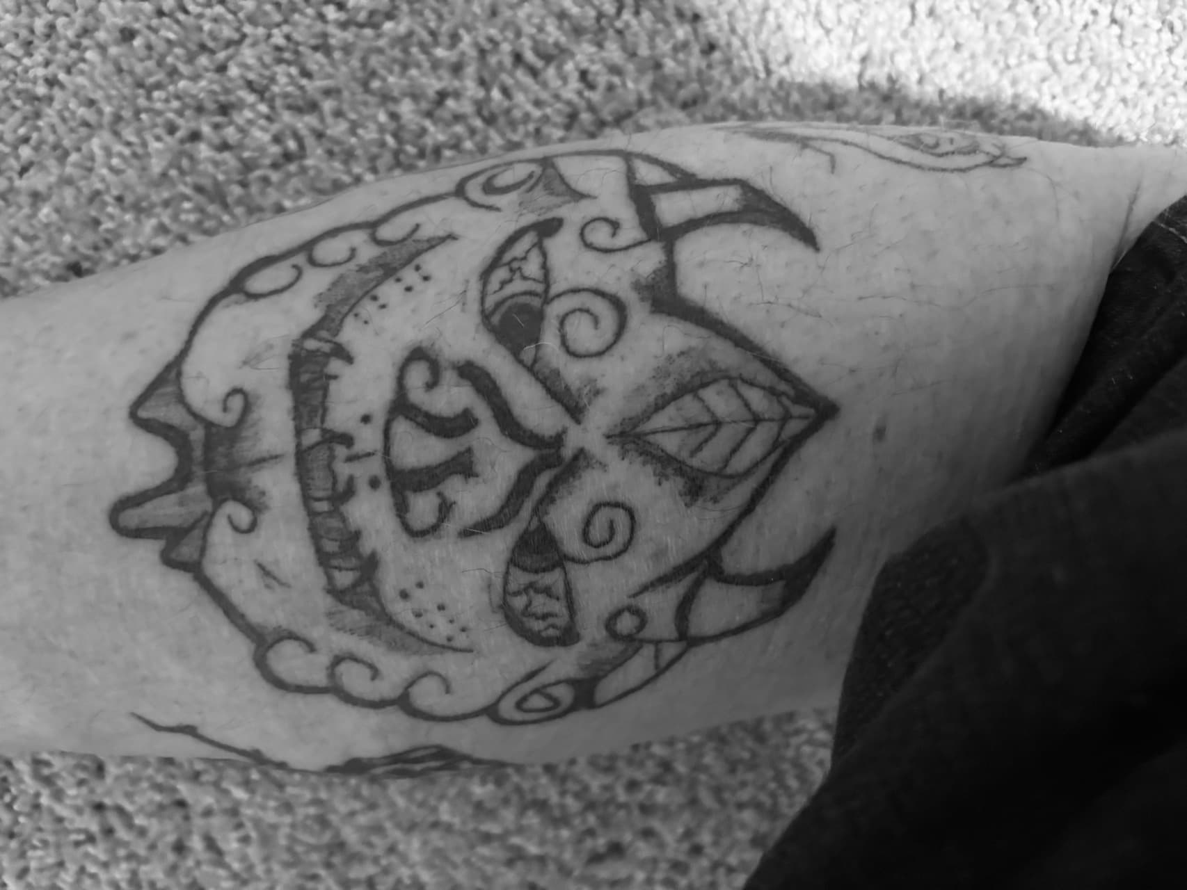 Black-work + Illustrative skull tattoo on Forearm by Cuban_Connection_Tattoo on TattMe