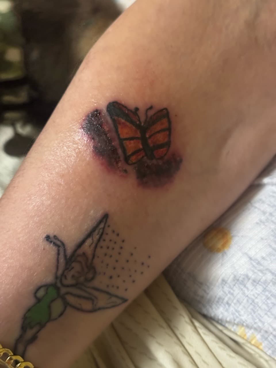 Color + Cartoon butterfly tattoo on Forearm by Cuban_Connection_Tattoo on TattMe