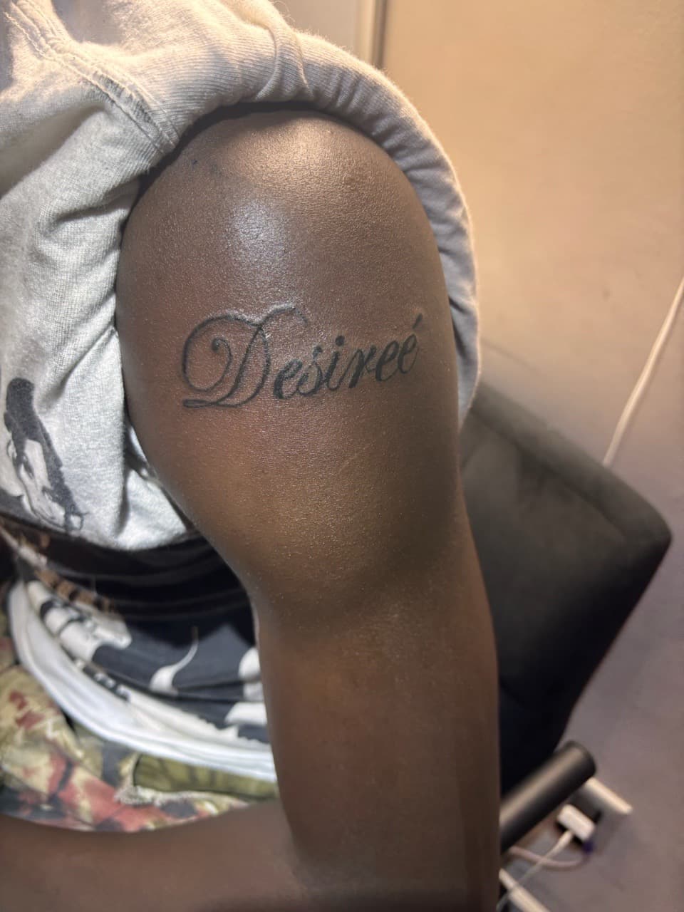 Lettering + Script name tattoo on Upper Arm by zatatem on TattMe