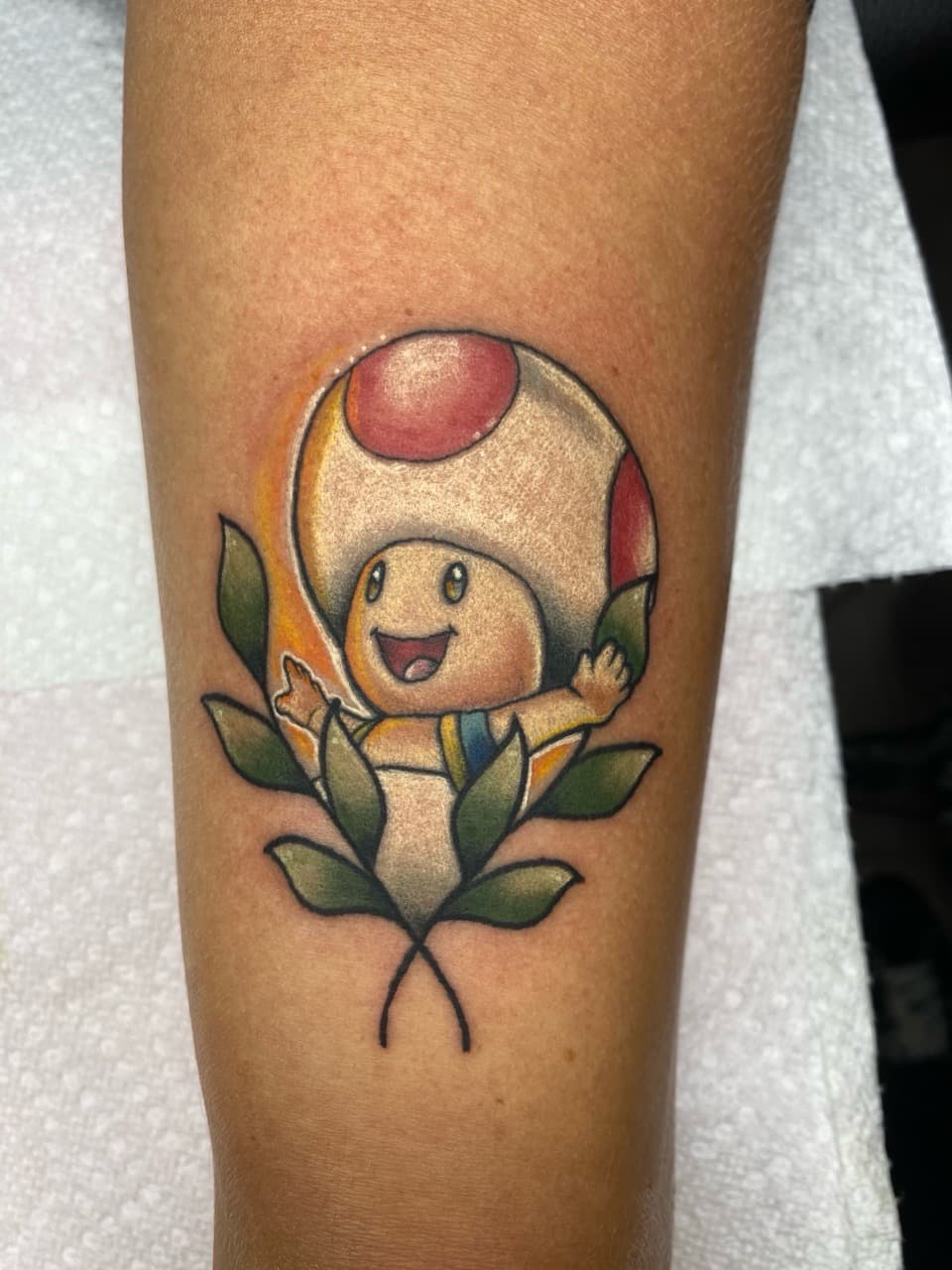 Cartoon + Pop Culture toad tattoo on Forearm by Zoe_Bates on TattMe