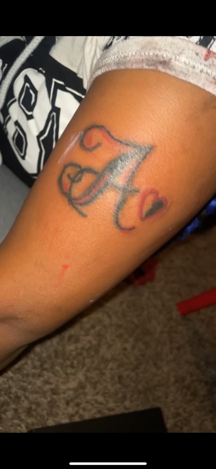 Lettering + Script letter tattoo on Forearm by Quis on TattMe