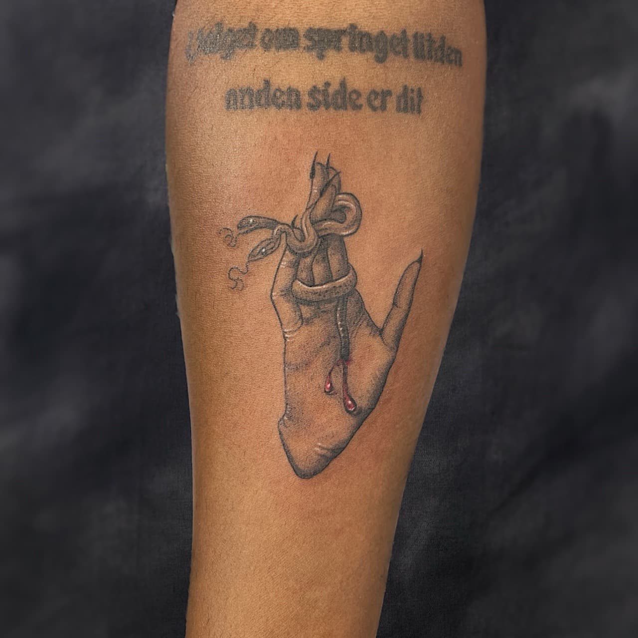 Black & Grey + Illustrative hand tattoo on Forearm by Adriana on TattMe