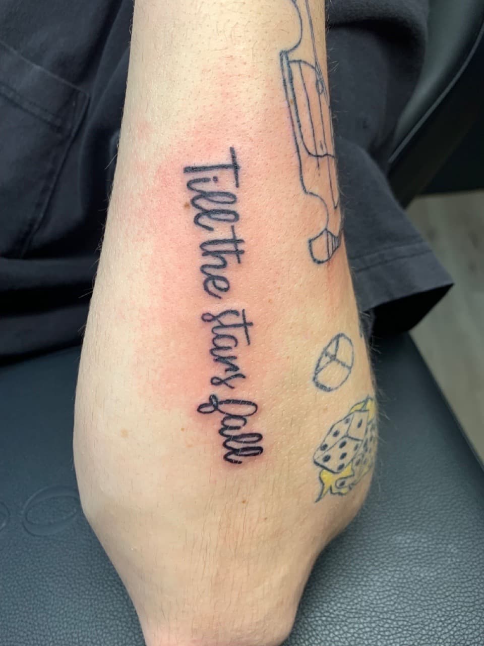 Lettering + Script quote tattoo on Forearm by Fishbonez_Tattoo on TattMe