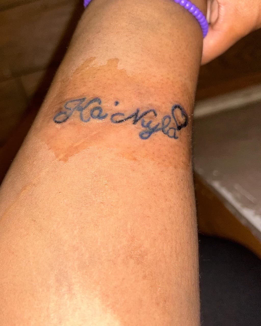 Lettering + Script name tattoo on Forearm by inkT on TattMe
