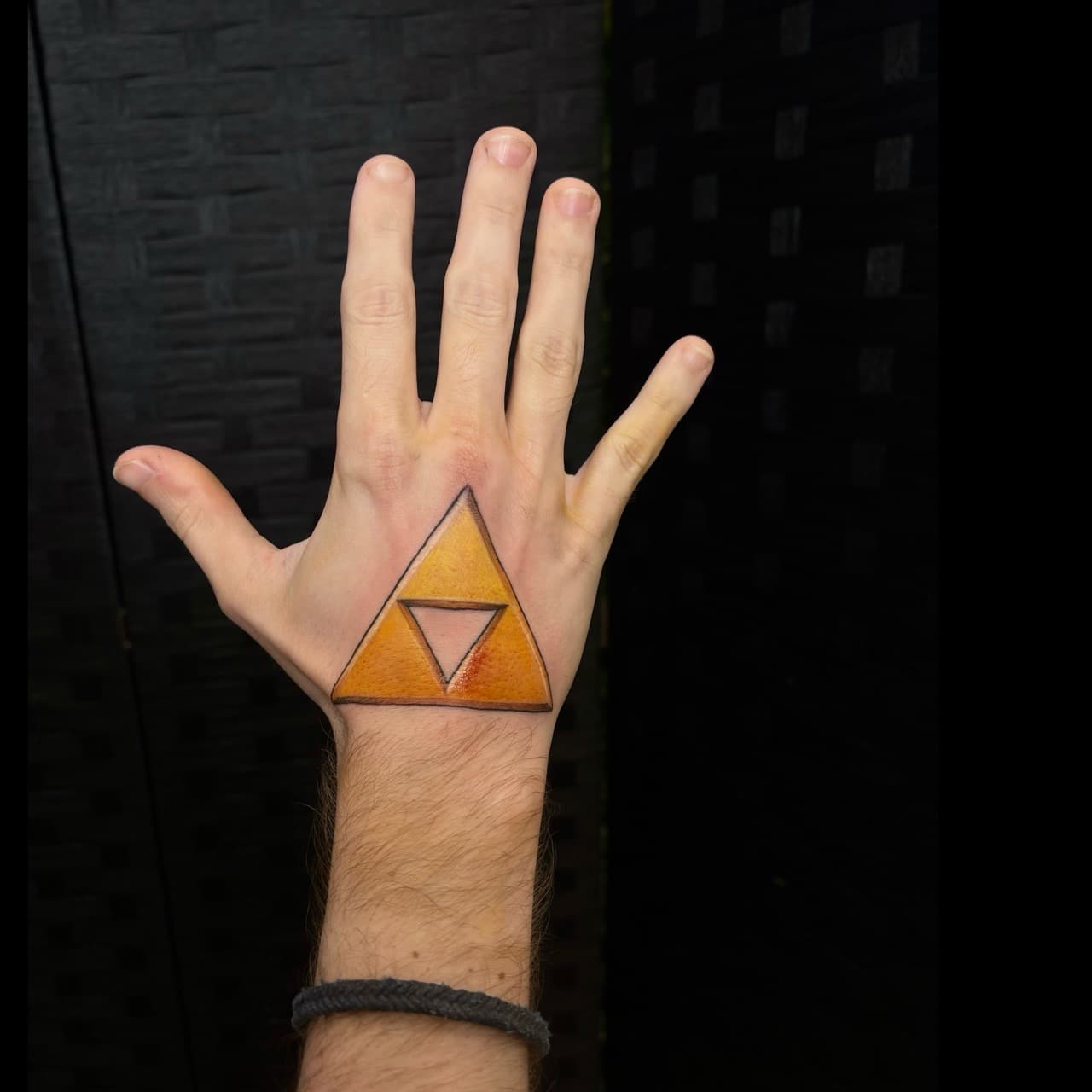 Color + Pop Culture triforce tattoo on Hand by Jniceinkz on TattMe
