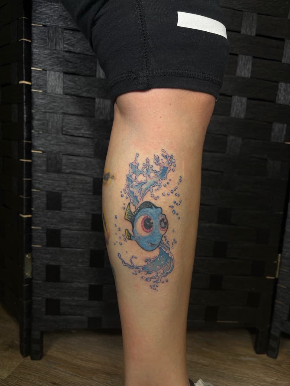 Cartoon + Color dory tattoo on Calf by Jniceinkz on TattMe
