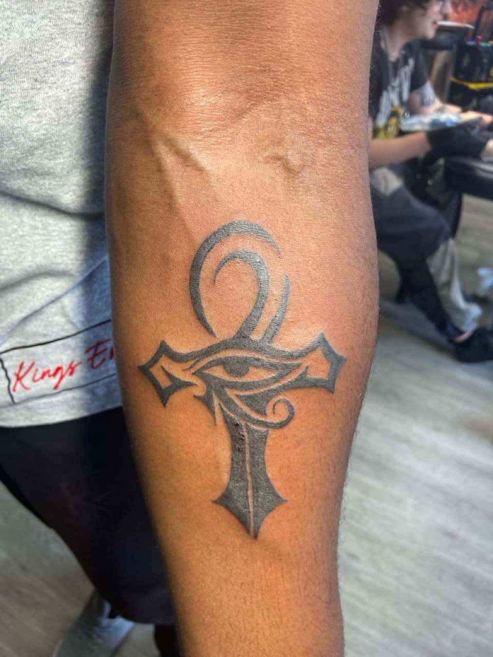 Black & Grey + Symbolic ankh tattoo on Forearm by Jniceinkz on TattMe