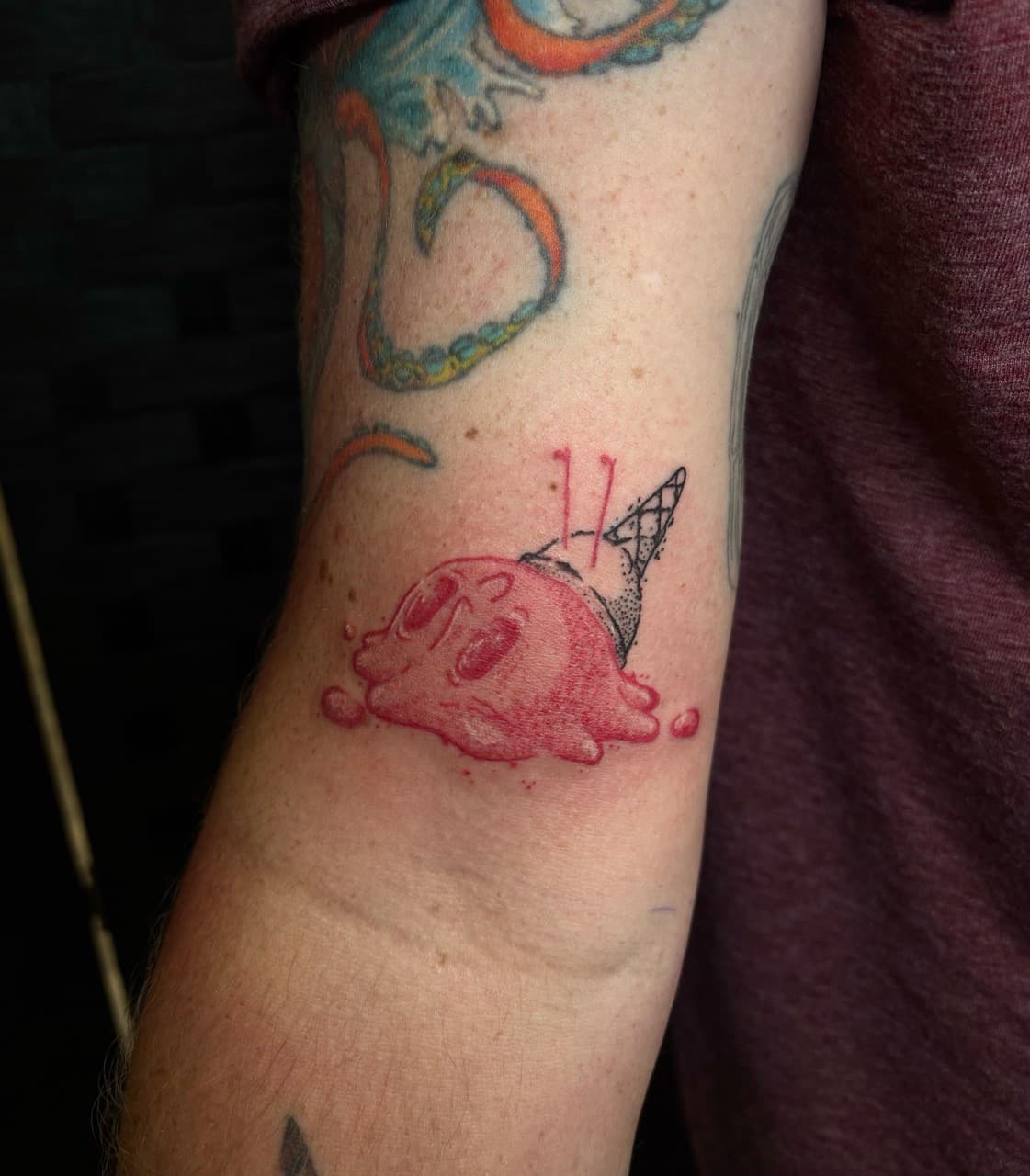 Illustrative + Cartoon ice cream tattoo on Upper Arm by Jniceinkz on TattMe