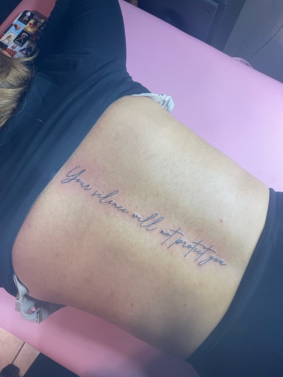 Lettering + Script quote tattoo on Ribs by Jadance_Martin on TattMe