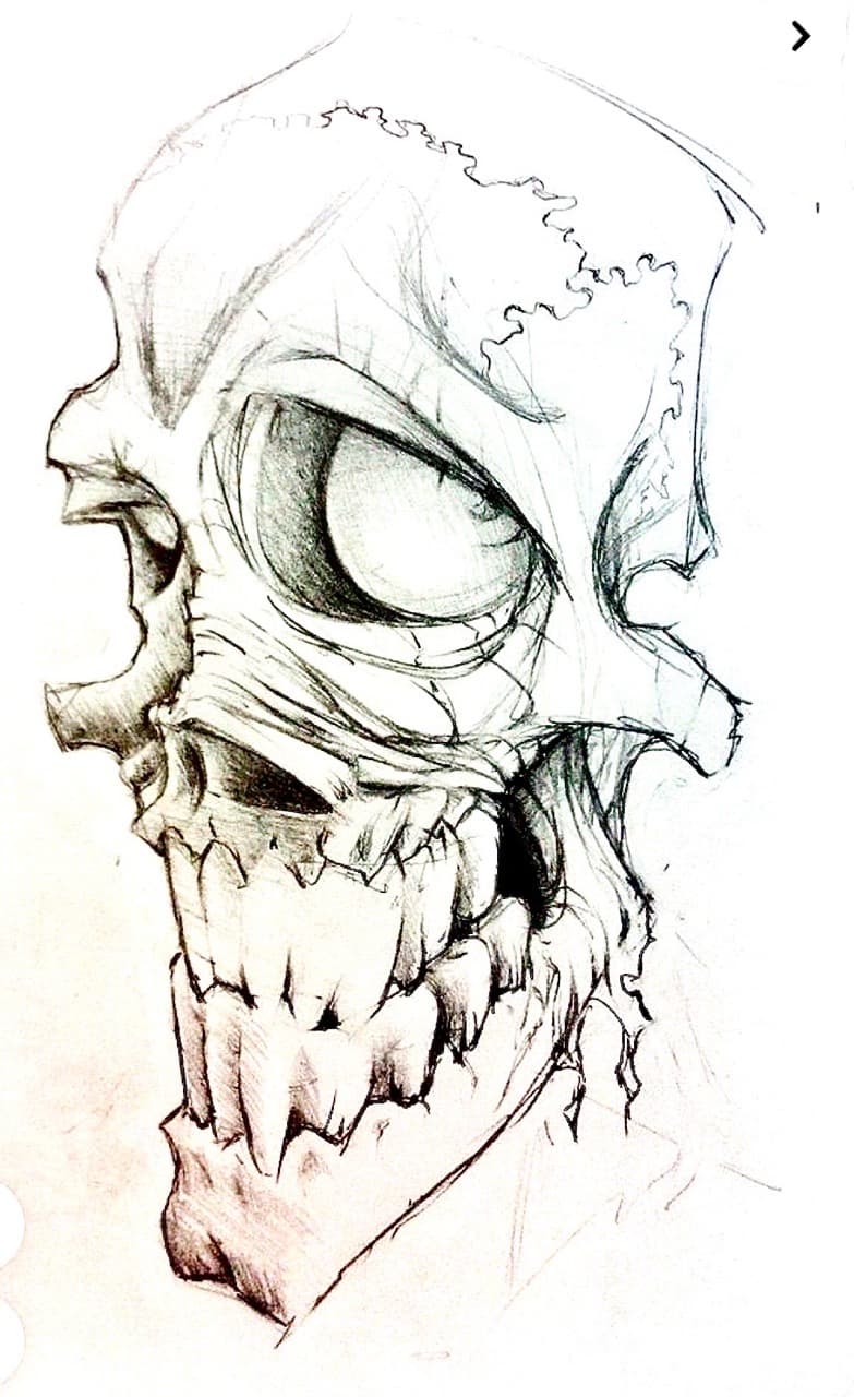 Sketch + Illustrative skull tattoo by Taking_Art_2_The_Streets_1 on TattMe