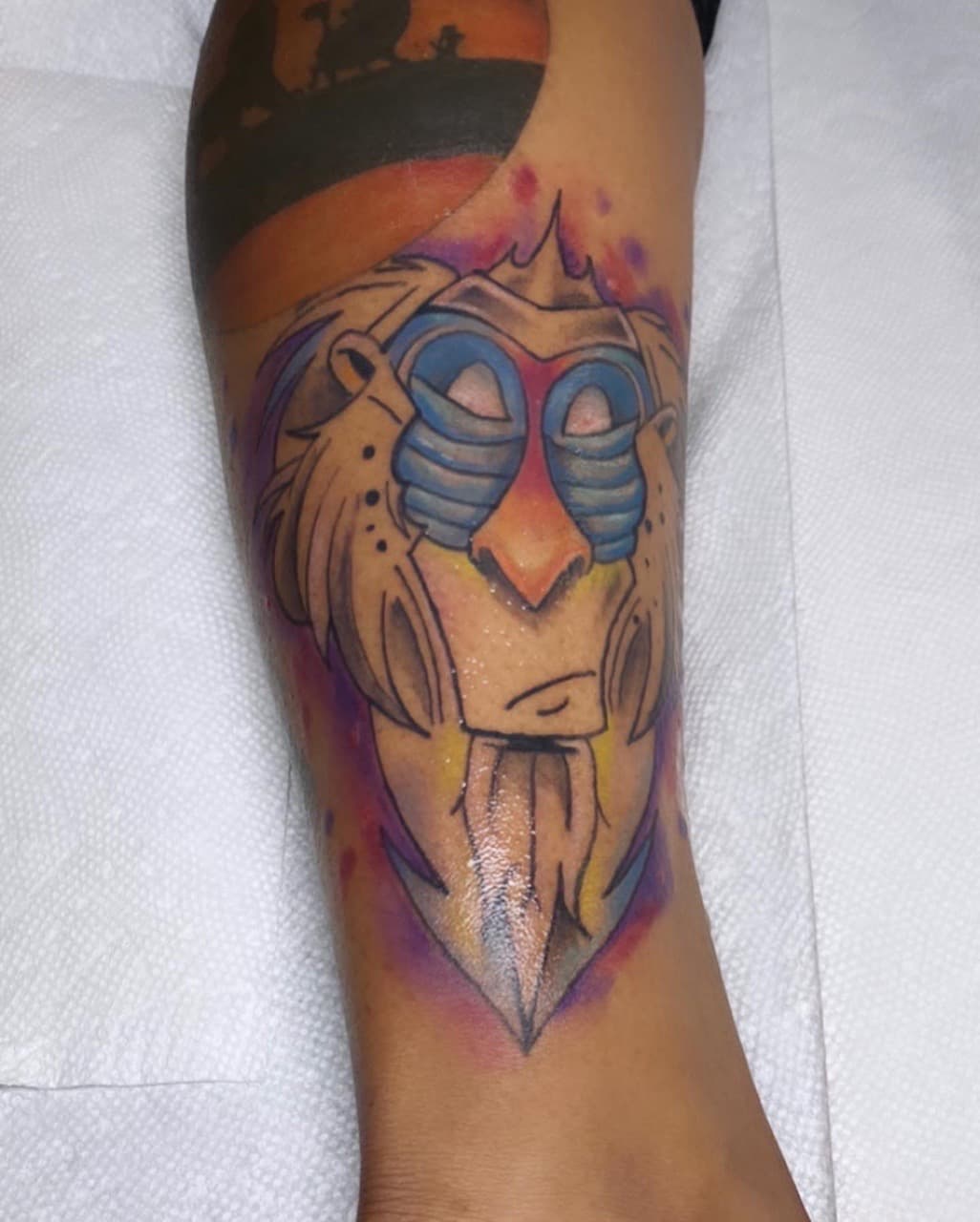 Cartoon + Color lion tattoo on Forearm by KG_PURE on TattMe