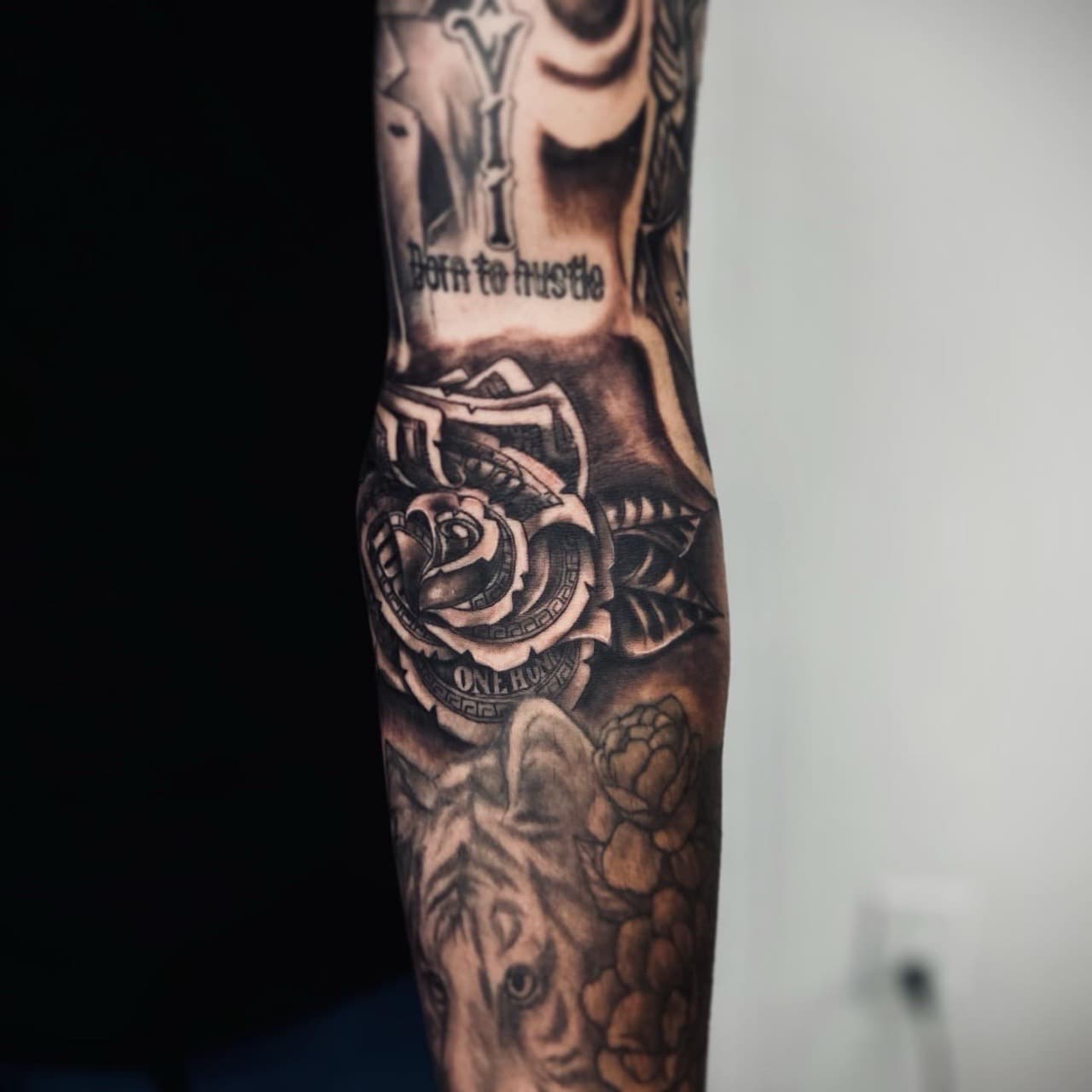 Black & Grey + Realism rose tattoo on Forearm by KG_PURE on TattMe
