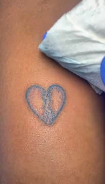 Fine Line + Minimalist broken heart tattoo by Diorrvee on TattMe