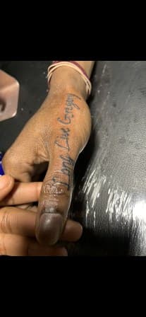 Lettering + Script cursive tattoo on Hand by Diorrvee on TattMe