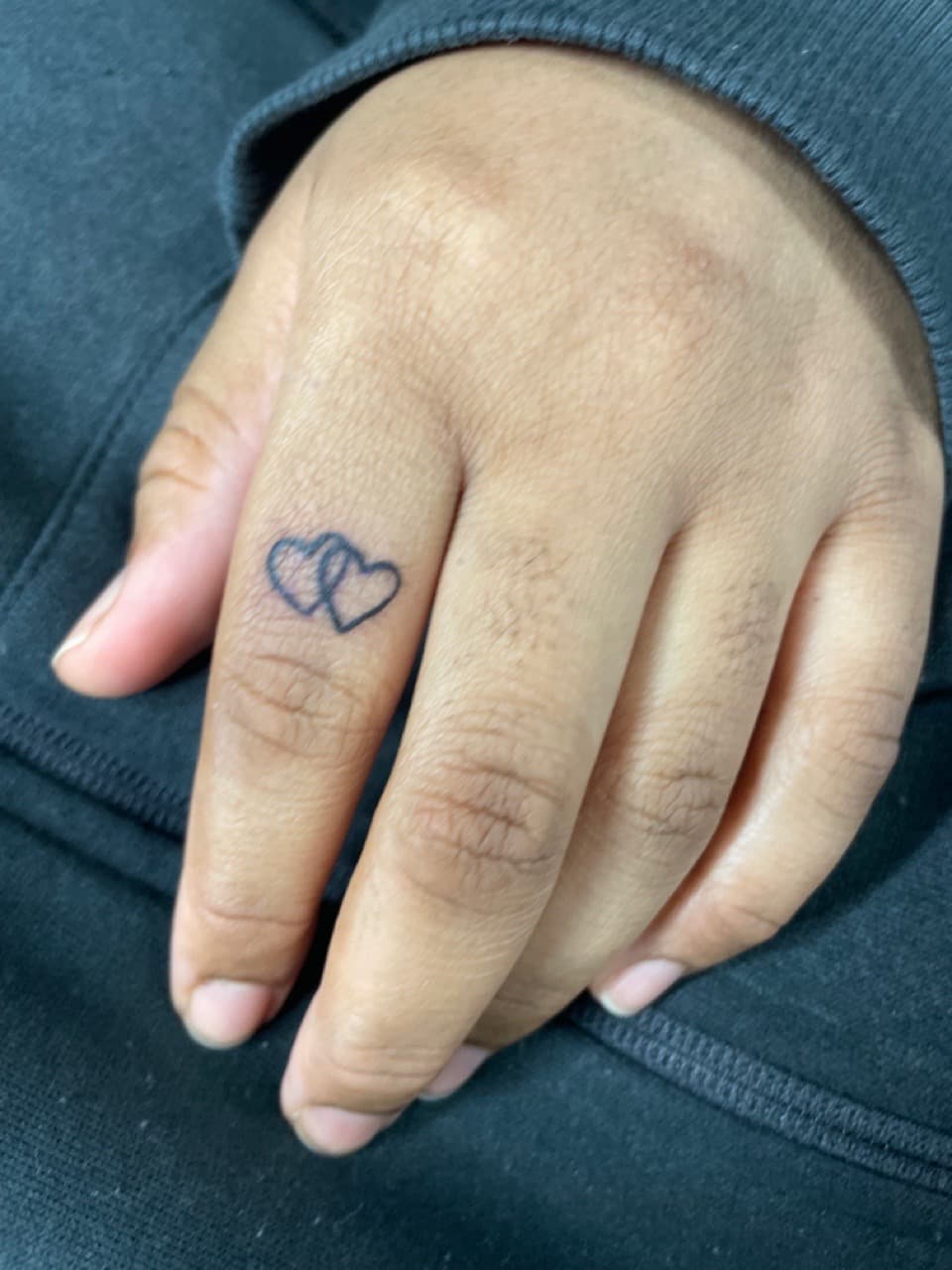 Fine Line + Minimalist hearts tattoo on Fingers by Princessyz_Ink on TattMe