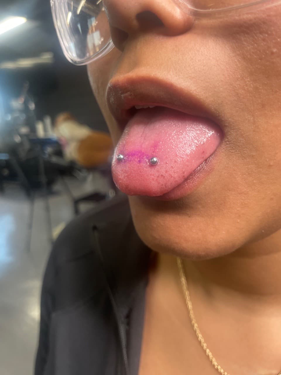 tongue tattoo on Face by Princessyz_Ink on TattMe