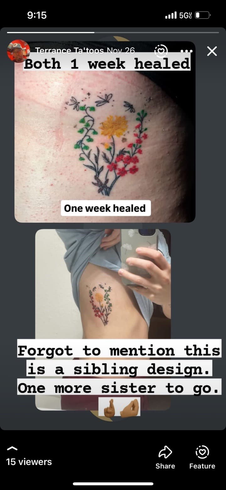 Fine Line + Floral flowers tattoo on Ribs by Kingslayer_Tattoo_Parlor on TattMe