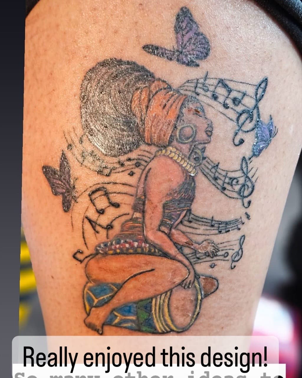 Illustrative + Color woman tattoo on Upper Arm by Kingslayer_Tattoo_Parlor on TattMe