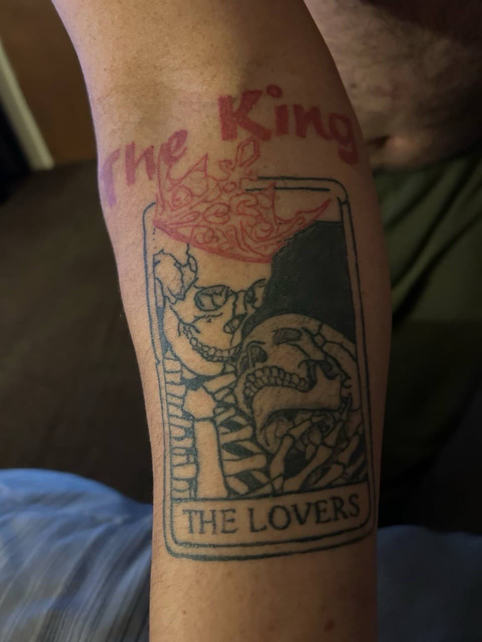Illustrative + Black & Grey tarot card tattoo on Forearm by Kingslayer_Tattoo_Parlor on TattMe