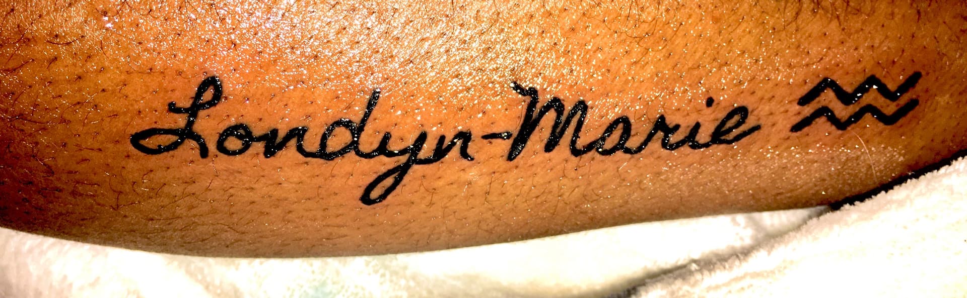 Lettering + Script name tattoo on Forearm by Kaapt3ntattoos on TattMe