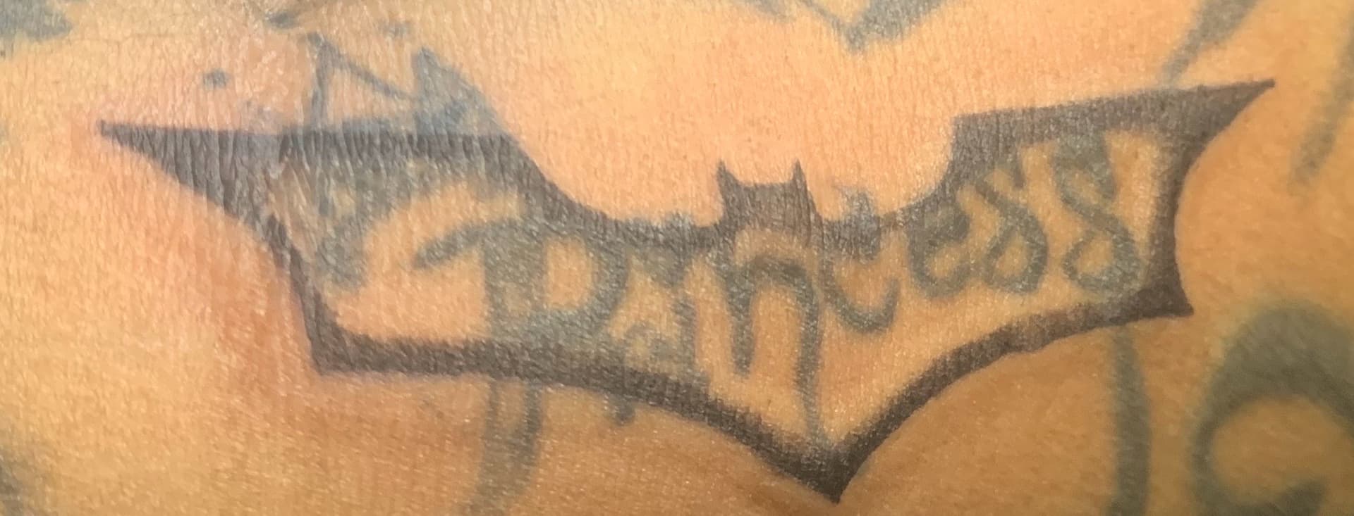 Black & Grey + Lettering batman tattoo by Kaapt3ntattoos on TattMe