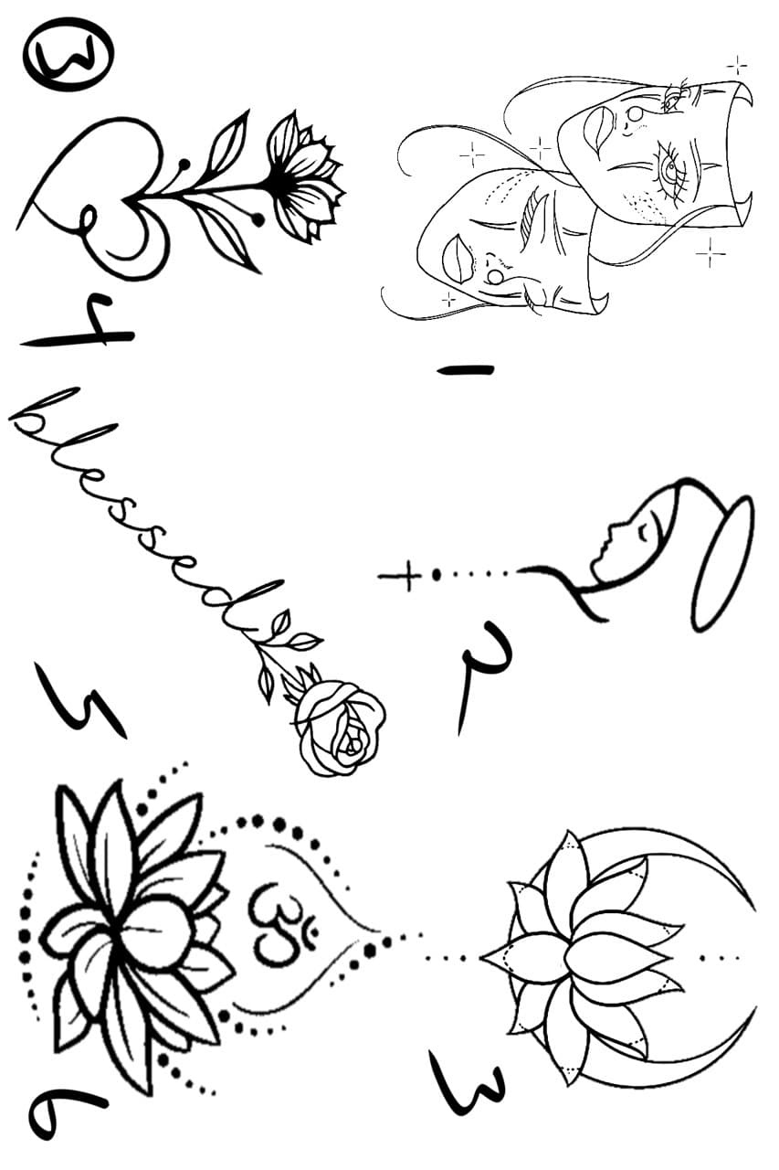Fine Line + Black-work flowers tattoo by Kaapt3ntattoos on TattMe