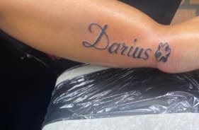 Lettering + Script name tattoo on Forearm by LV on TattMe