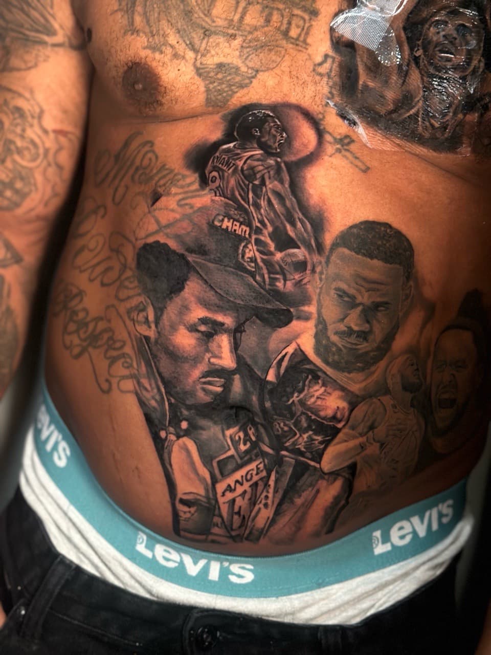 Realism + Black & Grey portraits tattoo on Stomach by J.R._Outlaw on TattMe