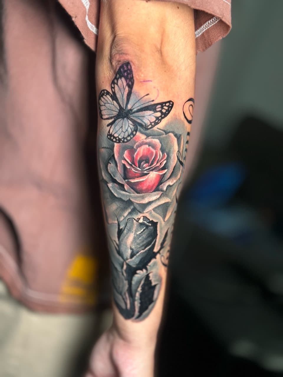 Realism + Black & Grey roses tattoo on Forearm by J.R._Outlaw on TattMe