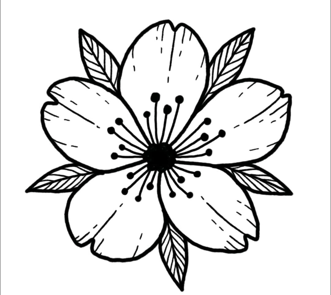 Floral + Fine Line flower tattoo by mimsey_ink on TattMe