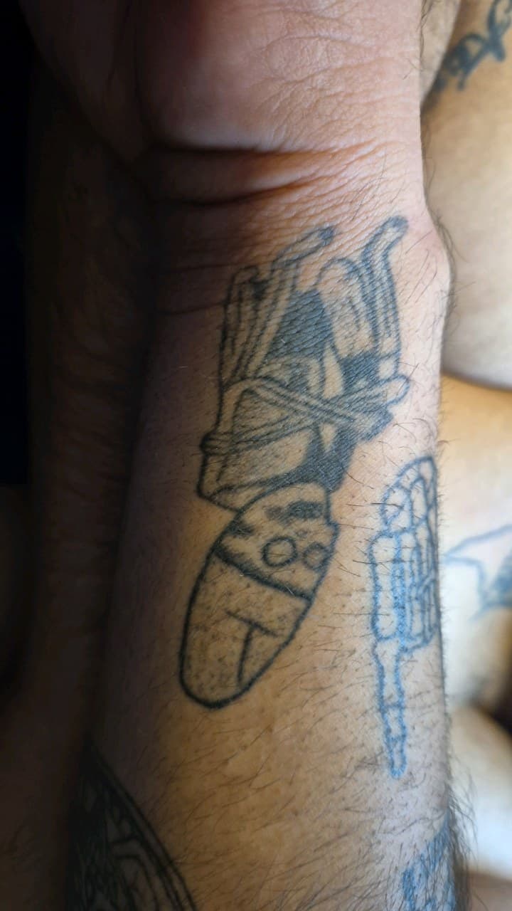 Black-work + Line-work figure tattoo on Forearm by mimsey_ink on TattMe