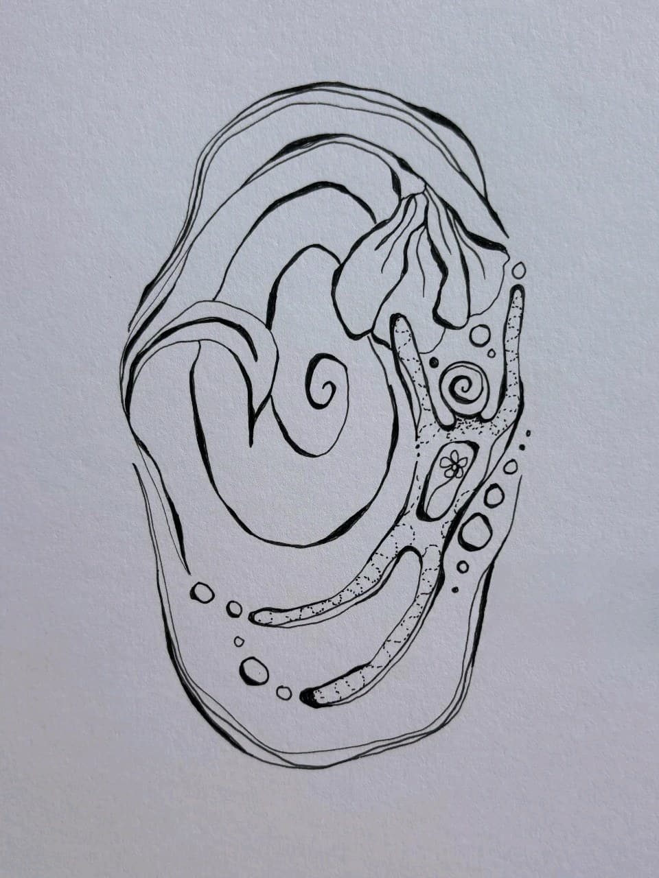 Abstract + Black-work lines tattoo by mimsey_ink on TattMe