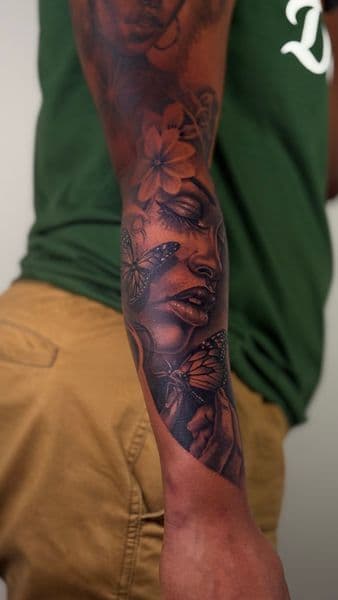 Realism + Black & Grey woman tattoo on Forearm by Randy_SVGE on TattMe