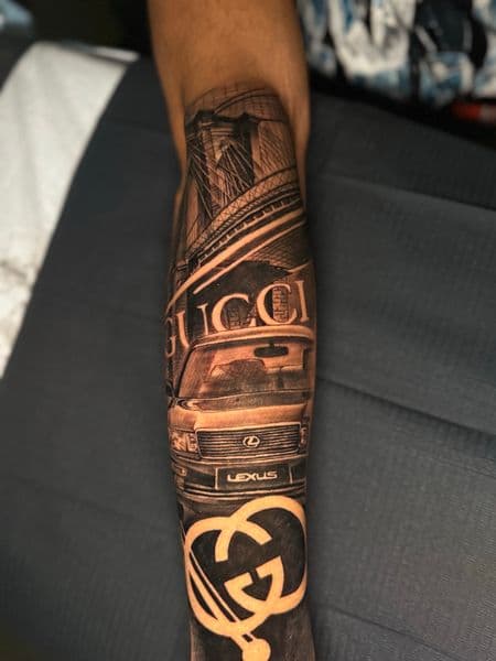 Black & Grey + Realism bridge tattoo on Forearm by Official_Ceda_Ink_ on TattMe