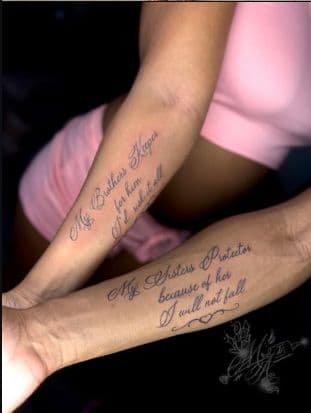 Lettering + Script lettering tattoo on Forearm by MauniiTheIllustrator on TattMe