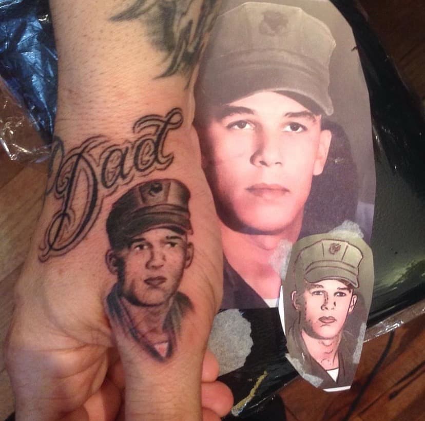 Black & Grey + Realism man tattoo on Hand by A1_gallery on TattMe