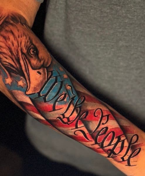 Color + Realism eagle tattoo on Forearm by Inked_By_Tk on TattMe