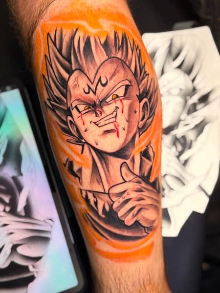 Anime + Pop Culture vegeta tattoo on Forearm by Inked_By_Tk on TattMe