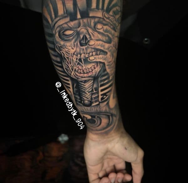 Black & Grey + Realism mummy tattoo on Forearm by Inked_By_Tk on TattMe