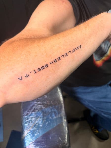 Fine Line + Lettering text tattoo on Forearm by Inked_By_Tk on TattMe