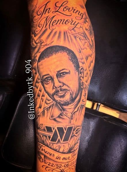 Realism + Black & Grey portrait tattoo on Forearm by Inked_By_Tk on TattMe