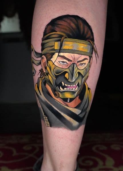 Color + Neo-Traditional character tattoo on Calf by Kaveh on TattMe