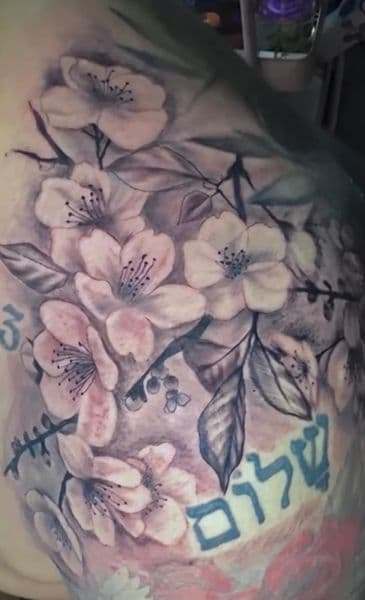 Floral + Watercolor flowers tattoo on Shoulder by Drunkenn_Monkeyy on TattMe