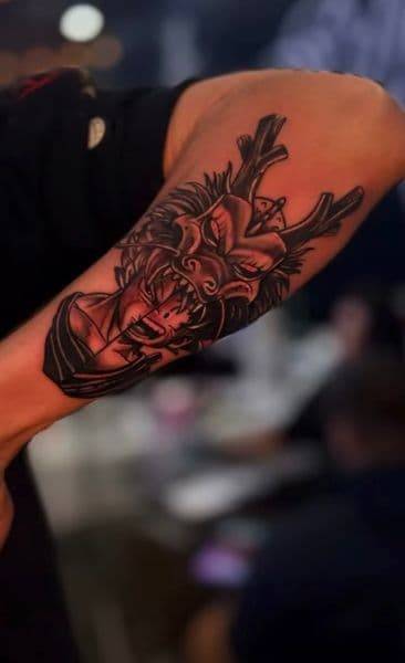 Anime + Neo-Traditional goku tattoo on Forearm by Rell on TattMe