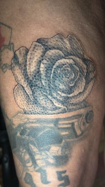 Cover-Ups + Illustrative Realism rose tattoo on Forearm by bitchie on TattMe